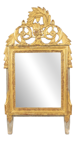 Louis XVI Wedding Mirror in Gilded and Carved Wood, 1780