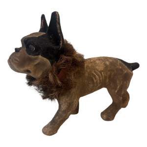 Early 20th Century French Paper Mâché French Bulldog Figure