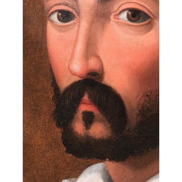 Giovanni Maria Butteri, Portrait of Francis I, Oil on Panel, 16th Century, Framed For Sale - Image 6 of 10