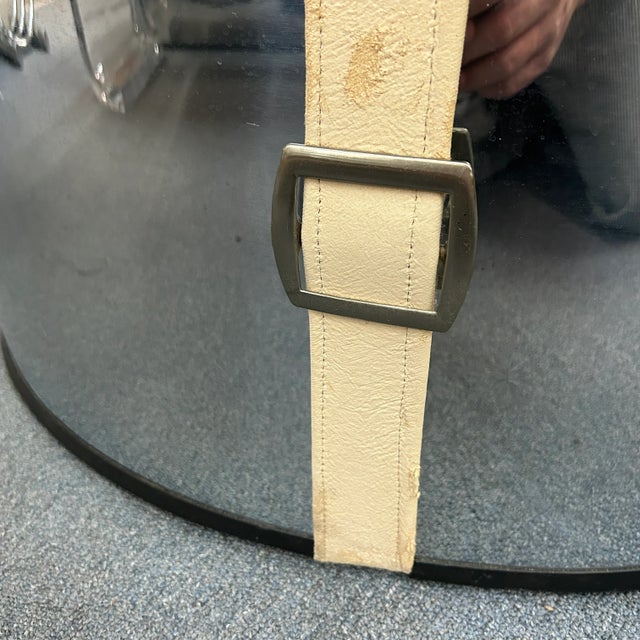 1970s Lennart Bender Style Mod Circular Bean Bag Lounge Chair With Belts For Sale In Chicago - Image 6 of 8