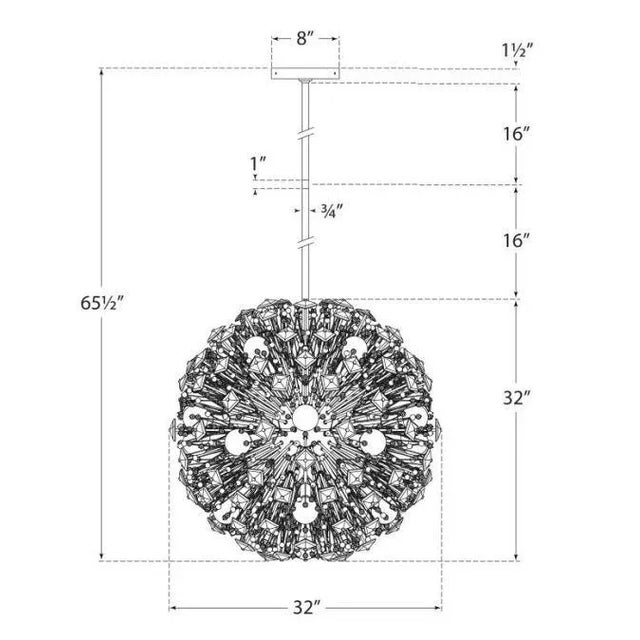Transitional Kate Spade New York for Visual Comfort Signature Dickinson Large Chandelier in Polished Nickel with Clear Glass & Cream Pearls For Sale - Image 3 of 3