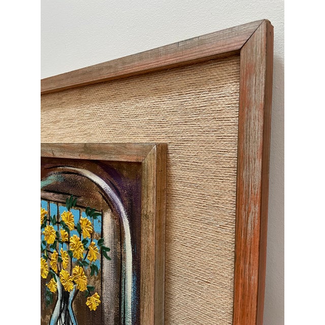 Vintage Mid Century Modern Still Life Buffet Style Oil Painting For Sale - Image 9 of 13