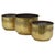 Brass Repoussé Flower Planters, Set of 3 For Sale - Image 3 of 18