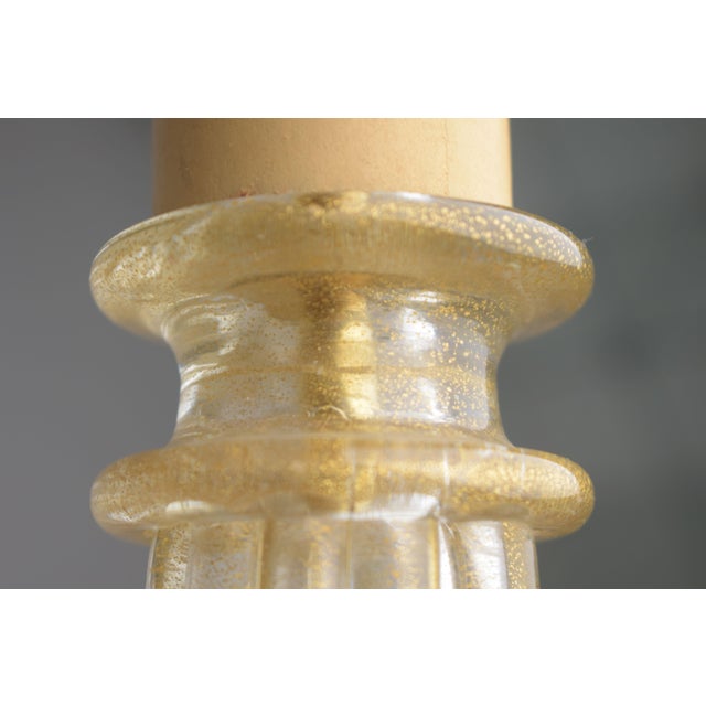 Vintage Murano Gold Lamp, 1960 For Sale - Image 7 of 14