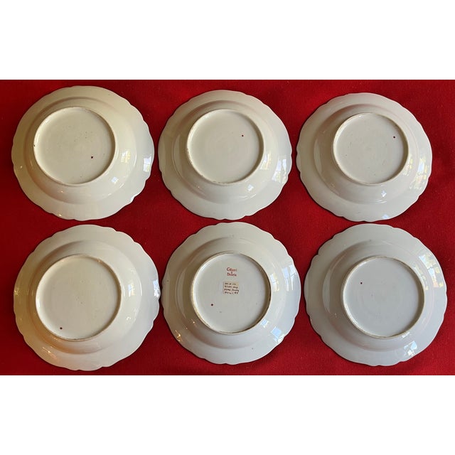Antique Early 19th Century Italian Ginori a Doccia Porcelain Soup Bowls With Flower Decoration Circa 1815 - Set of 6 For Sale - Image 15 of 16