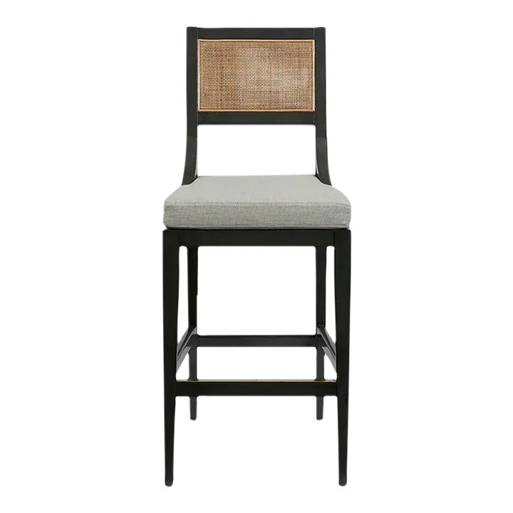 Salvador Bar Stool, Charcoal Finish | Chairish