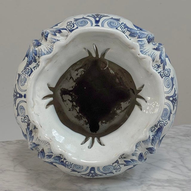 18th Century Hand-Painted Delft Jardinière, Signed LVD For Sale - Image 17 of 18