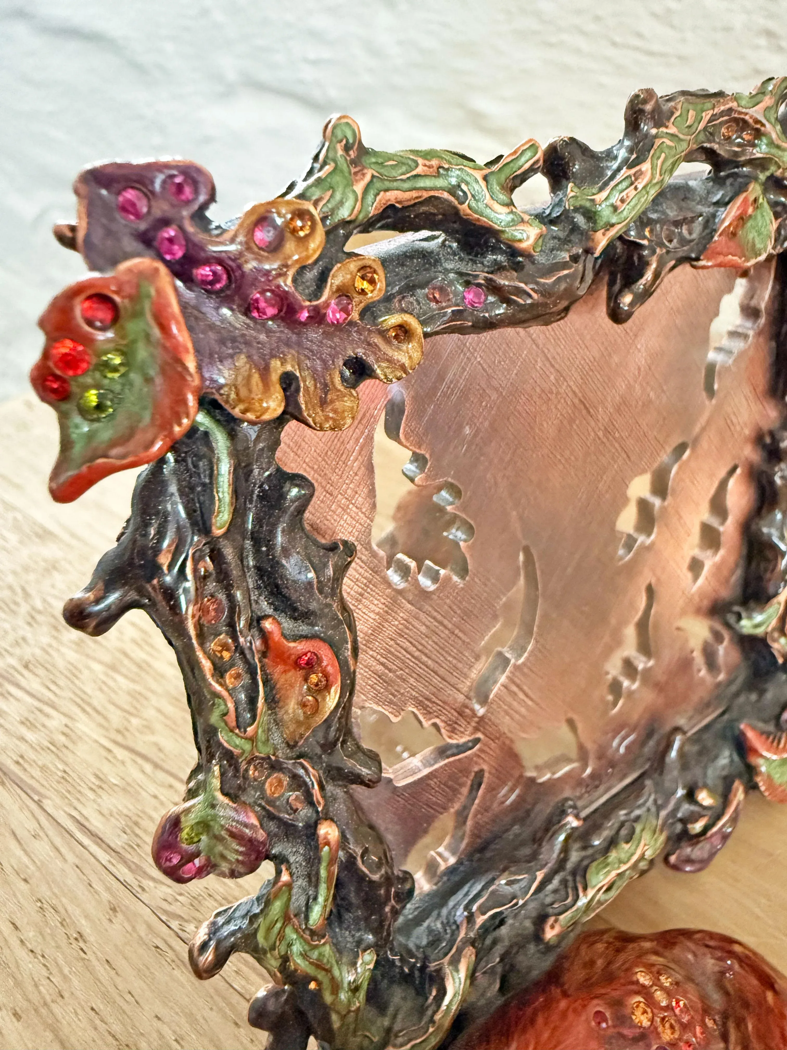 Jay Strongwater Bejeweled & Enameled Picture Frame With Swarovski