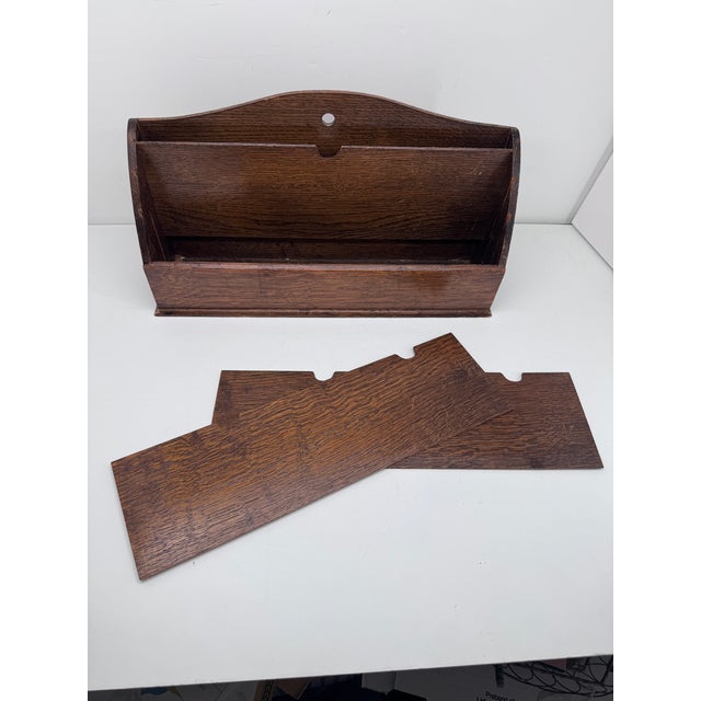 Wood Early 20th Century English Letter Holder For Sale - Image 7 of 8