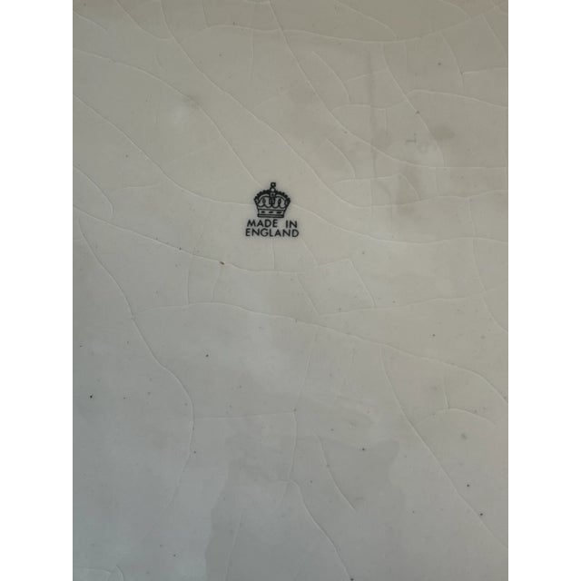 Vintage English Ironstone Porcelain Floral Decorated Cachepot With Handles For Sale In New York - Image 6 of 8