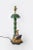Vintage Chinoiserie Tole Palm Tree Lamp With Man Sitting Under Tree For Sale - Image 4 of 11