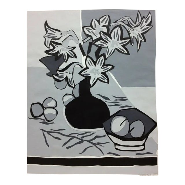 Shannon Parabera Original Vinyl Collage Signed Flowers 2000 For Sale