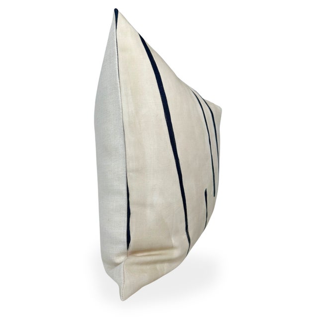 ⭐️ Ships Within 2 Days On the Front: Designer Graffito Linen Fabric On the Back: Ivory Linen Fabric 100% Linen Fabric All...