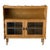 Jk Møbler ApS Scalloped Two-Door Oak and Glass Bookcase Danish Mid-Century Modern 1970s For Sale