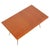 The table is distinguished by its essential rectangular wooden top and its elegant architectural base composed of four...