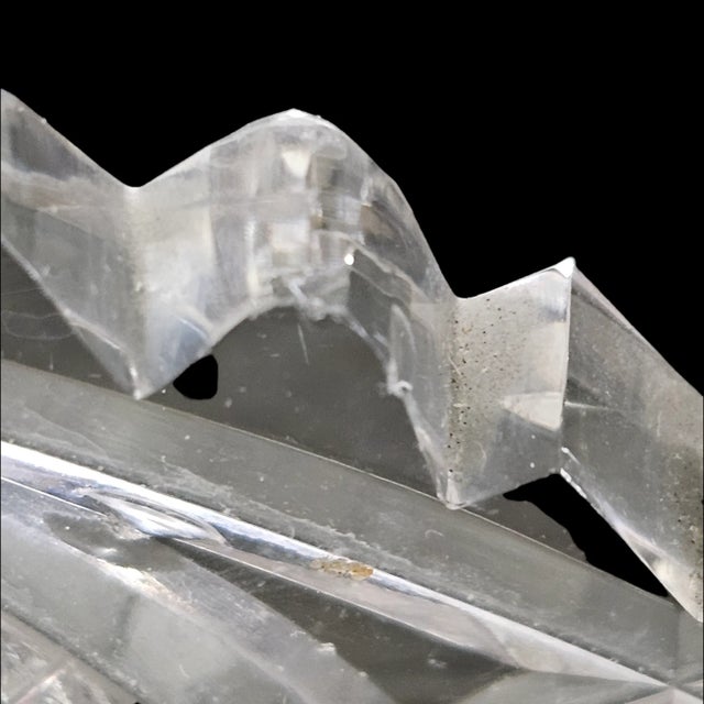 American Brilliant Period Small Hobstar Cut Glass Dish For Sale - Image 12 of 12