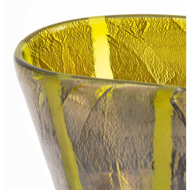 Adam Aaronson Silver Striped Glass Vase, 2001 For Sale - Image 4 of 14