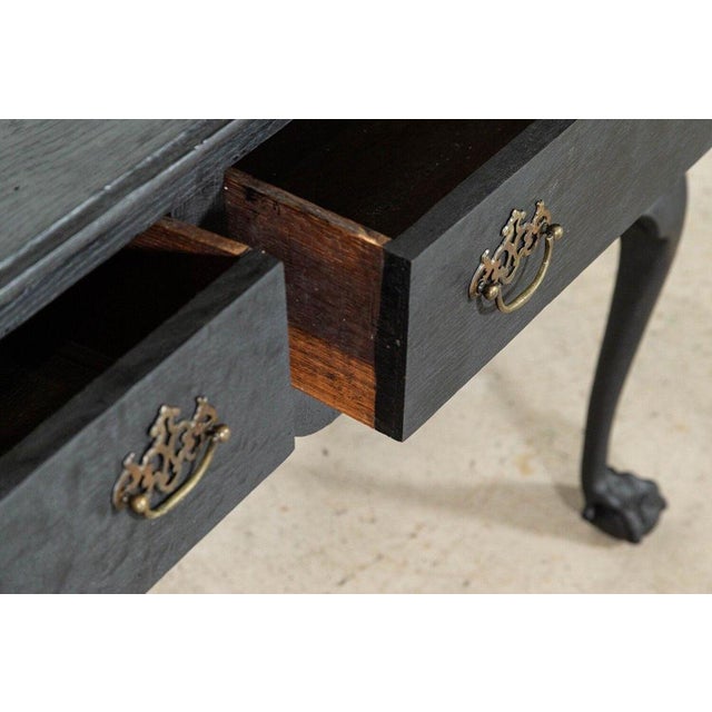 Large English Grain Ebonised Oak Dresser Base, 1870s For Sale - Image 10 of 17
