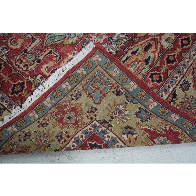 Oriental Style Serapi Style Wool Rug W. Geometric Pattern Approx. 7x11 For Sale - Image 11 of 11