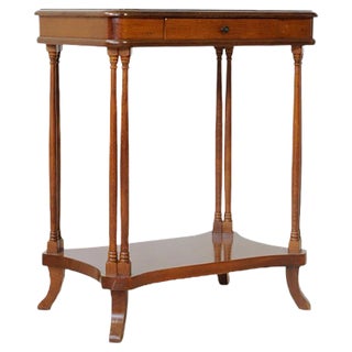 Mid-Century Coffee Table with Eight Turned Columns For Sale