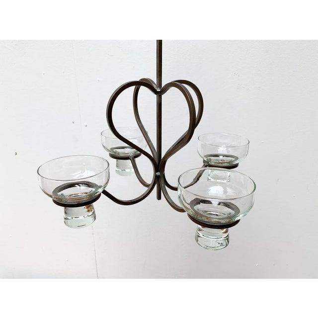 Mid-Century Modern Mid-Century Danish Metal and Glass Candleholder, 1960s For Sale - Image 3 of 18