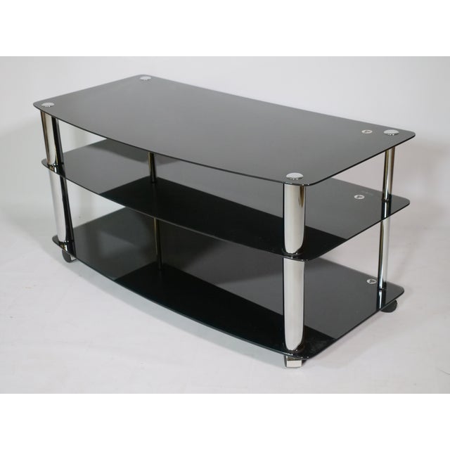 Glass Roll Phono Chest of Drawers, 1980s For Sale - Image 11 of 11