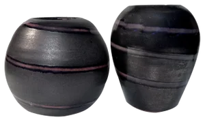 Glazed Studio Ceramic Art Vases by Siegfried Gramann for Töpferhof Römhild, Germany, 1950s, Set of 2