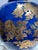 Contemporary 1930s Blue and Gold Leaf Chinese Table Lamp For Sale - Image 3 of 6
