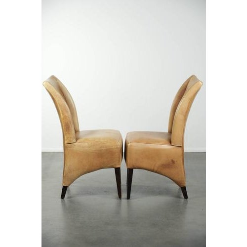 Cowhide Leather Dining Chairs, Set of 6 For Sale - Image 3 of 14
