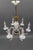 Gold Italian Murano White Clear and Milk Glass Six-Arm Chandelier, 1950s For Sale - Image 8 of 18