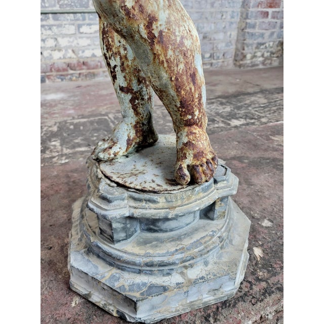 18th Century Italian Putti Outdoor Iron Sculpture For Sale - Image 10 of 12