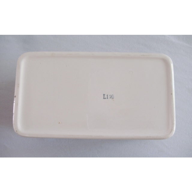 Antique Ceramic Art Nouveau Biscuit Tin For Sale - Image 10 of 11