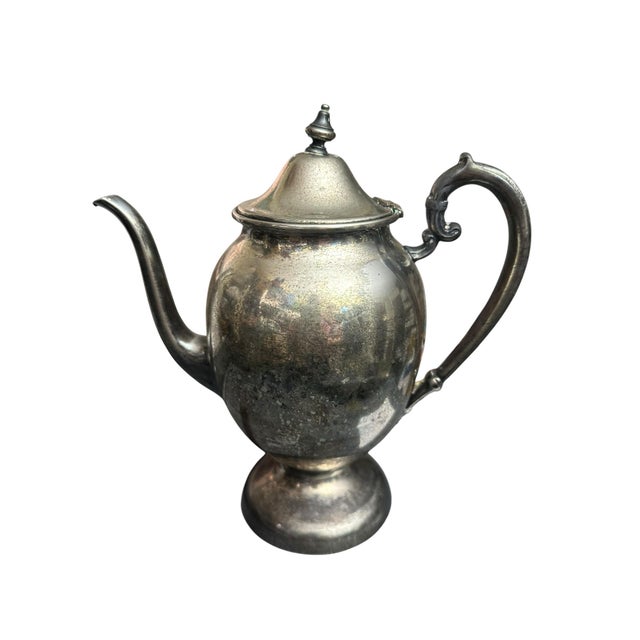 Vintage Silver Plated Stamped Tea Kettle Tea Pot For Sale In Miami - Image 6 of 12