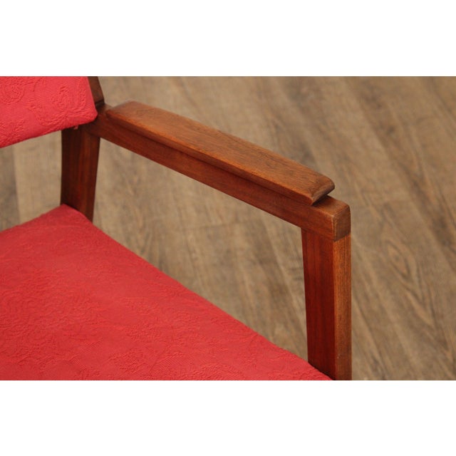 Alma Desk Company Mid Century Modern Walnut Armchair For Sale - Image 4 of 12