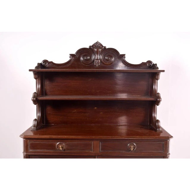 Antique Victorian Mahogany Sideboard, 1890s For Sale - Image 6 of 7