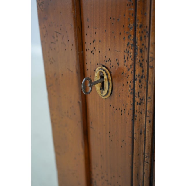 Italian Continental Style Distressed Finish Cabinet For Sale - Image 11 of 12