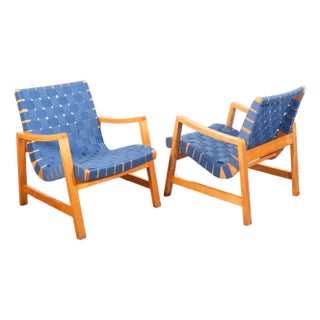 Pair Jens Risom for Knoll 652w Armchairs 1946 For Sale