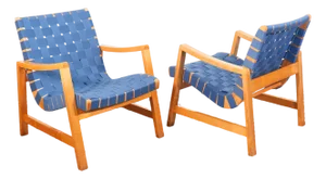 Pair Jens Risom for Knoll 652w Armchairs 1946