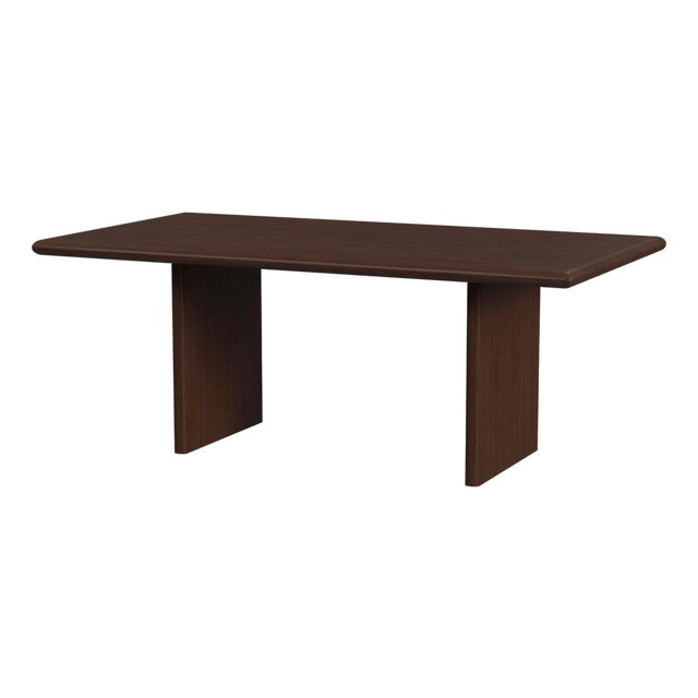 Halmstad 74 in. W Rectangular Wood Panel Dining Table, Brown For Sale