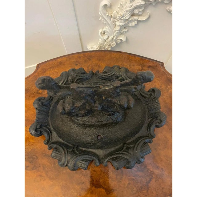Antique Victorian Ornate Cast Iron Doorstep Foot Scraper, 1860s For Sale - Image 4 of 5