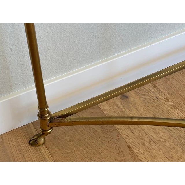 Vintage Italian Brass and Glass Demi-Lune Console Table For Sale In San Diego - Image 6 of 18