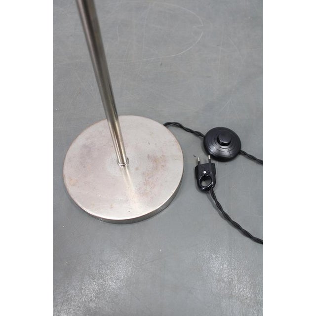 Adjustable Art Deco Floor Lamp in Nickel, Czechoslovakia, 1930s For Sale - Image 9 of 13