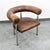 Round back brown leather and steel "Cobra" lounge chair by Johannes Foersom, Peter Hiort Lorentzen. Unique and well made....