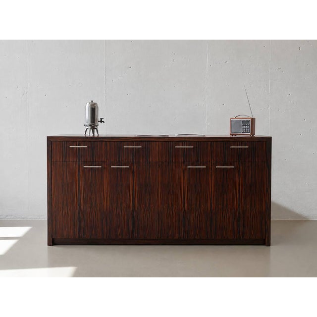 Black Vintage Sideboard with High-Quality Makassar Veneer, 1990s For Sale - Image 8 of 8
