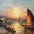 Mid 20th Century Vintage Painting on Canvas Chinese Junks Sailing Boats on Sunset Harbor Signed Framed For Sale - Image 5 of 12