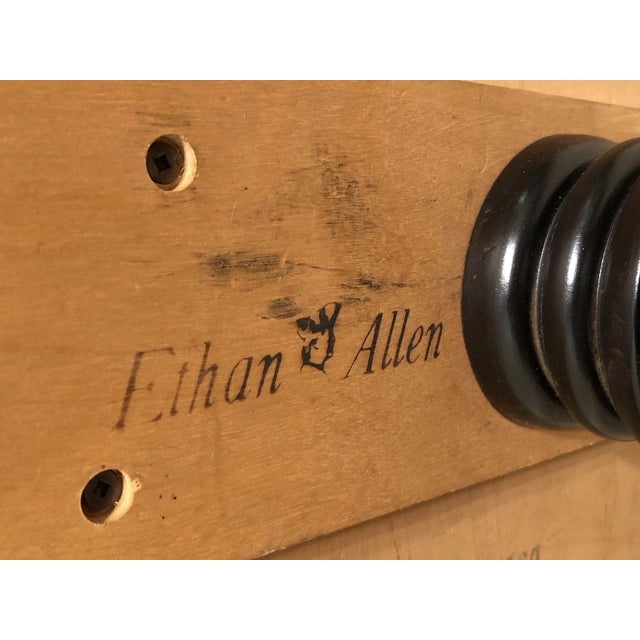 Add timeless vintage charm to your home with this classic Ethan Allen Hitchcock square pedestal end table. Featuring a...
