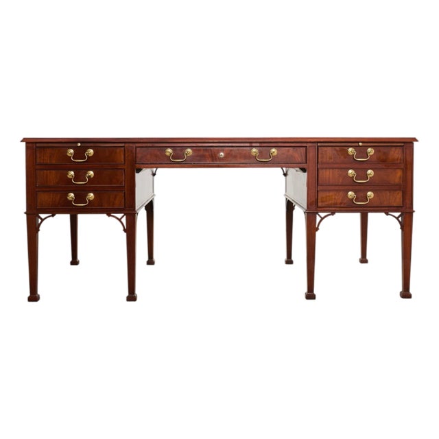 Baker Collector's Edition Georgian Mahogany Writing Table Desk For Sale