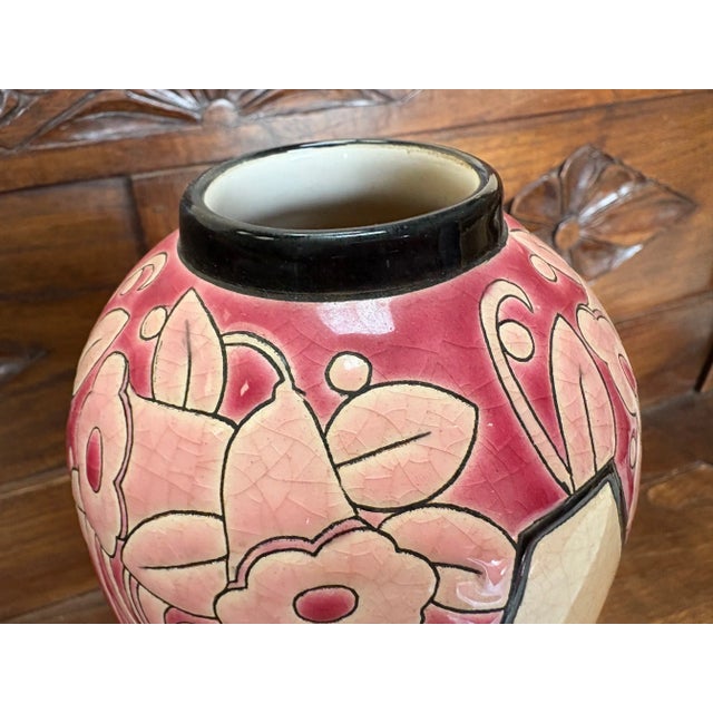 Art Deco Vase in Longwy Earthenware, 1920s For Sale - Image 4 of 13