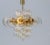 Mid-Century Brass and Glass Chandelier, Europe, 1960s For Sale - Image 6 of 12