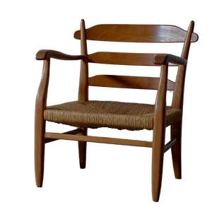 Armchair with Rush Seating, Germany, 1960s